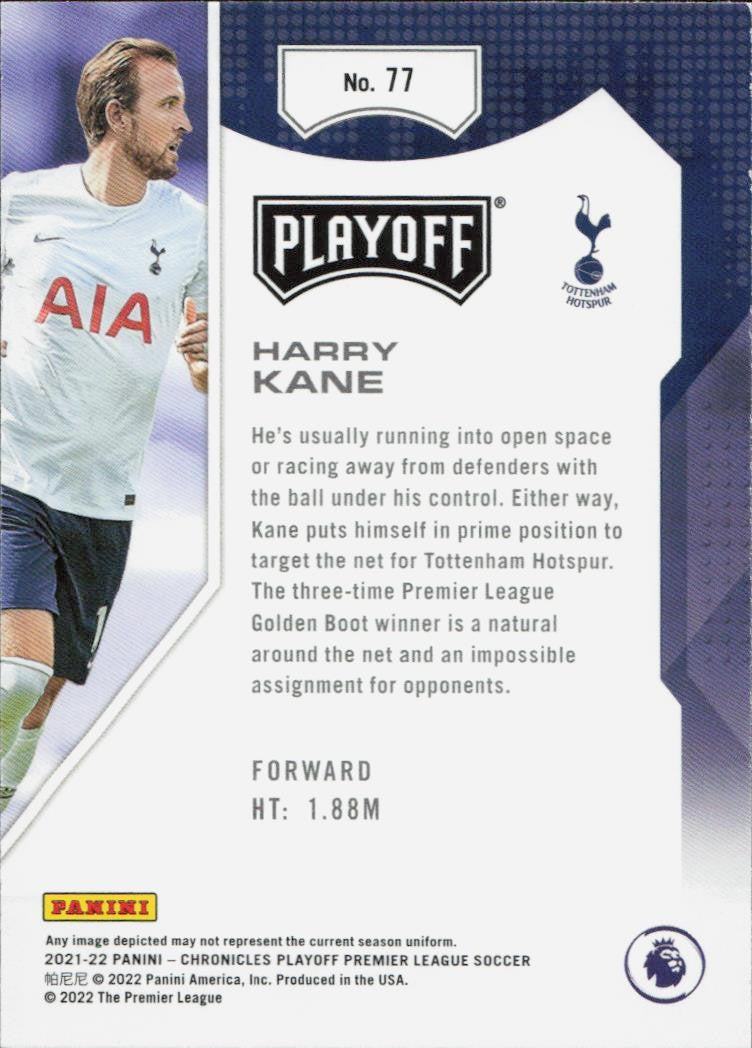 Harry Kane Panini Chronicles - Playoff Premier League Red Lasers Tottenham Hotspur 77 2021-22