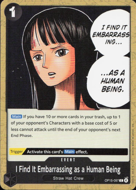 I Find It Embarrassing as a Human Being C Adventure on Kami's Island OP15-097 NM