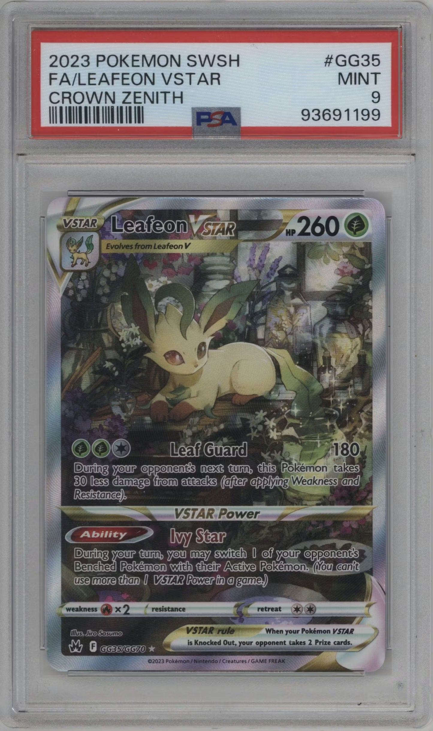 Leafeon VSTAR (CRZ GG35)(GRADED)(PSA)