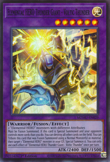 Elemental HERO Thunder Giant - Voltic Thunder (V.1 - Super Rare)
