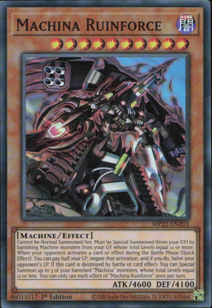 Machina Ruinforce Super Rare 2022 Tin of the Pharaoh's Gods MP22-EN203