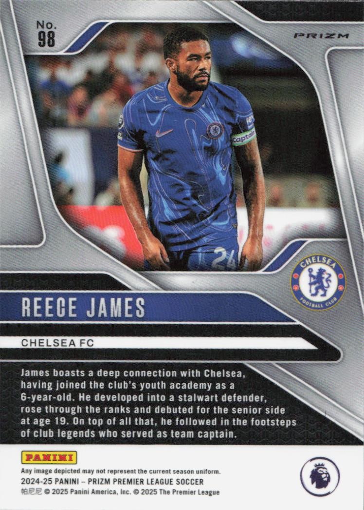 Reece James Pink Mosaic Panini Prizm Premier League - Pink Mosaic 98 NM