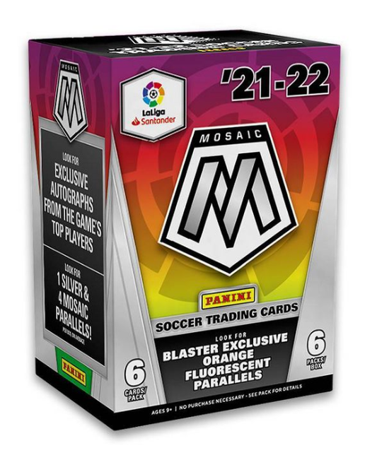 2021/22 Panini Mosaic LaLiga Soccer 6-Pack Blaster (Orange Fluorescent Parallels!)