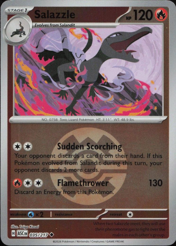 Salazzle (Quick Ball) 035/217 ME: Ascended Heroes Reverse Holo Uncommon