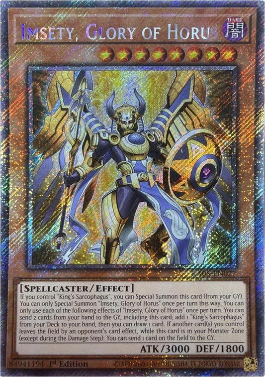 Imsety, Glory of Horus (V.4 - Platinum Secret Rare)