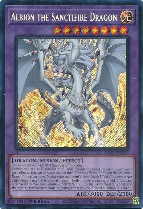 Albion the Sanctifire Dragon (V.3 - Secret Rare)