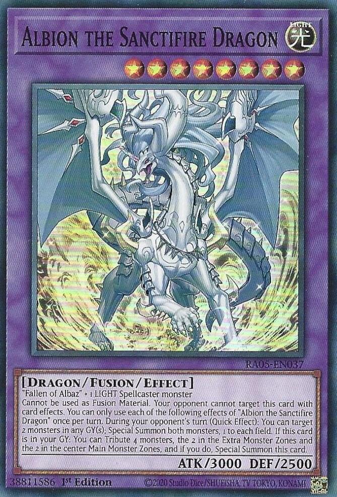 Albion the Sanctifire Dragon (V.1 - Super Rare)