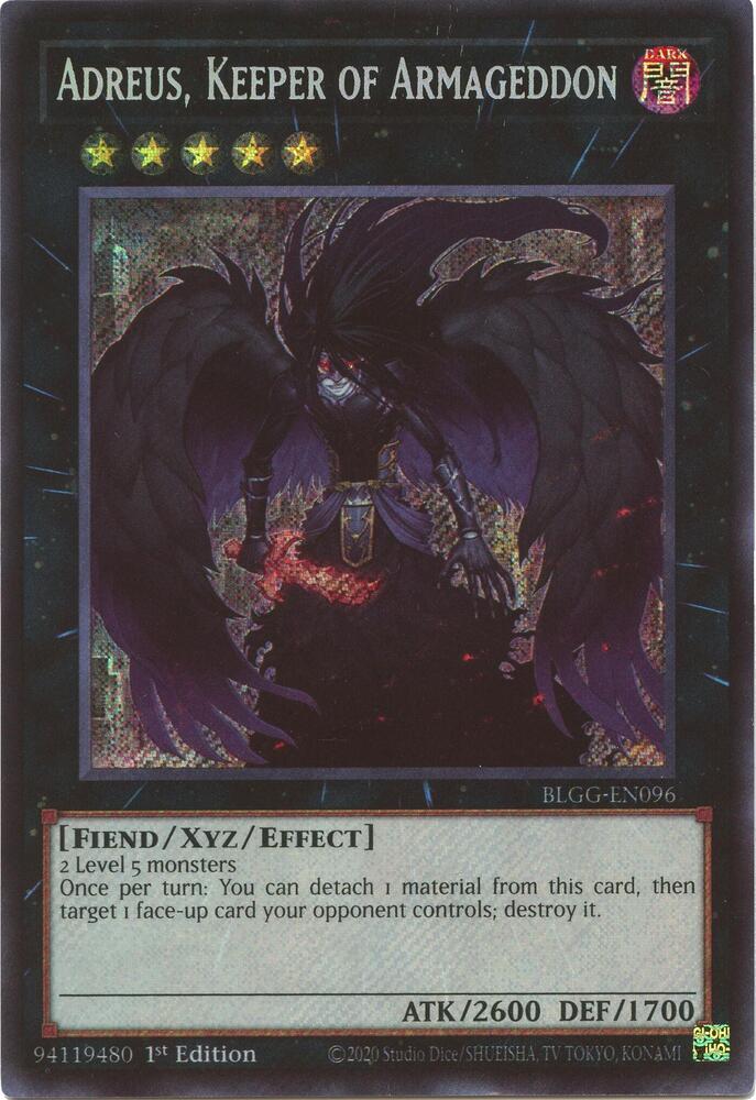 Adreus, Keeper of Armageddon (V.1 - Secret Rare)
