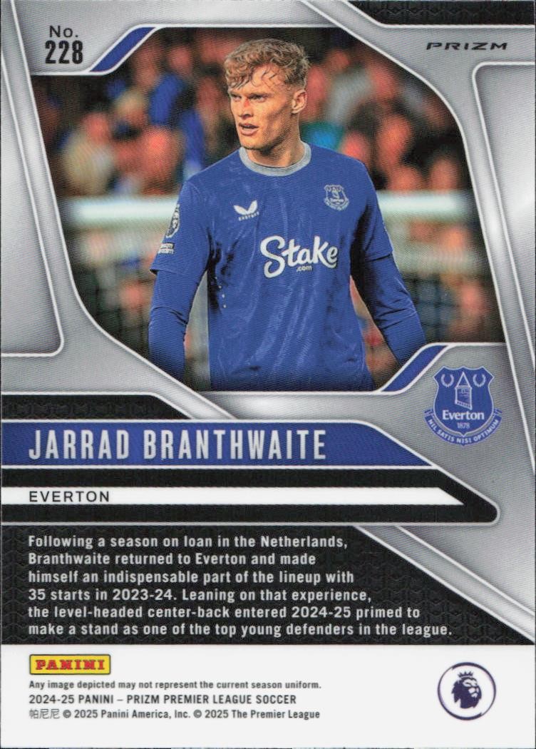 Jarrad Branthwaite Orange Mosaic Panini Prizm Premier League - Orange Mosaic 228 NM