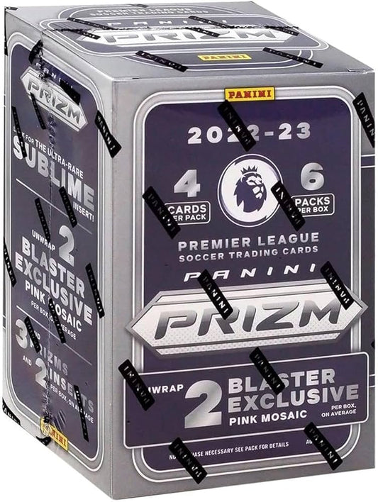 2022/23 Panini Prizm Premier League EPL Soccer 6-Pack Blaster (Pink Mosaic Prizms!)