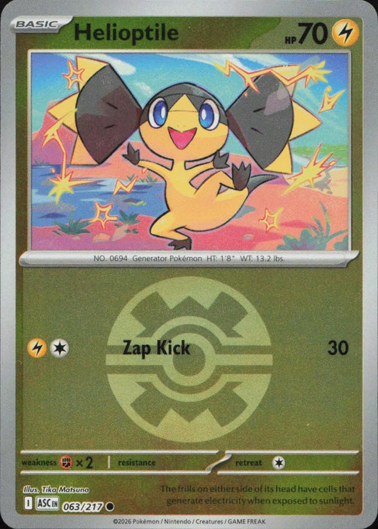 Helioptile (Quick Ball) 063/217 ME: Ascended Heroes Reverse Holo Common