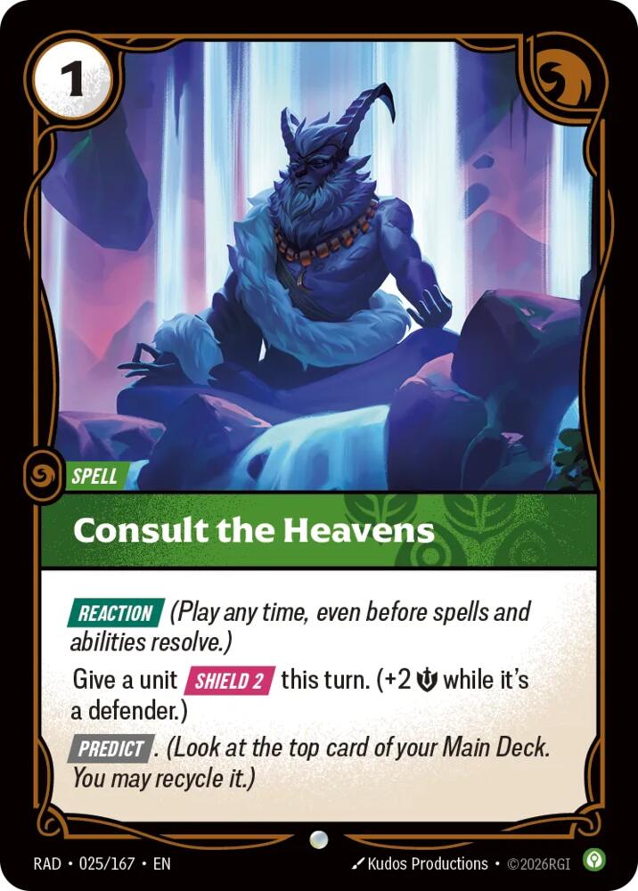 Consult the Heavens Common Radiance 025/167 NM