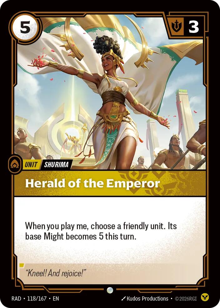 Herald of the Emperor Common Radiance 118/167 NM