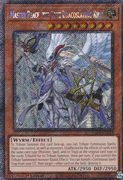 Master Peace, the True Dracoslaying King (V.1 - Platinum Secret Rare)