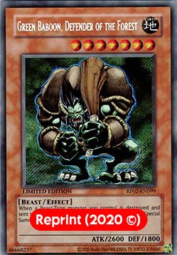 Green Baboon, Defender of the Forest (V.2 - Secret Rare)