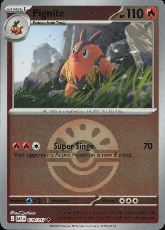 Pignite (Friend Ball) 030/217 ME: Ascended Heroes Reverse Holo Uncommon