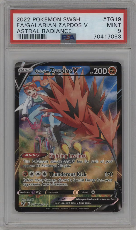 Galarian Zapdos V (ASR TG19)(GRADED)(PSA)