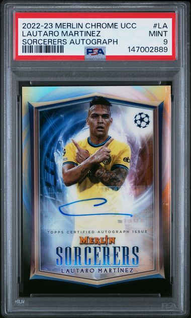Lautaro Martinez Autograph Sorcerers Topps Merlin (GRADED)(PSA)