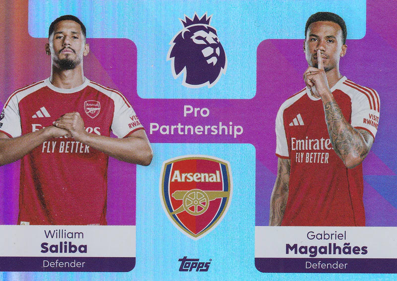 Saliba Gabriel Pro Partnership Topps Premier League 2025/2026 Arsenal