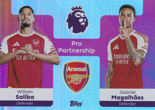 Saliba Gabriel Pro Partnership Topps Premier League 2025/2026 Arsenal