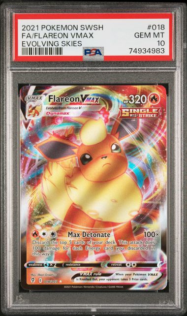 Flareon VMAX (EVS 018)(GRADED)