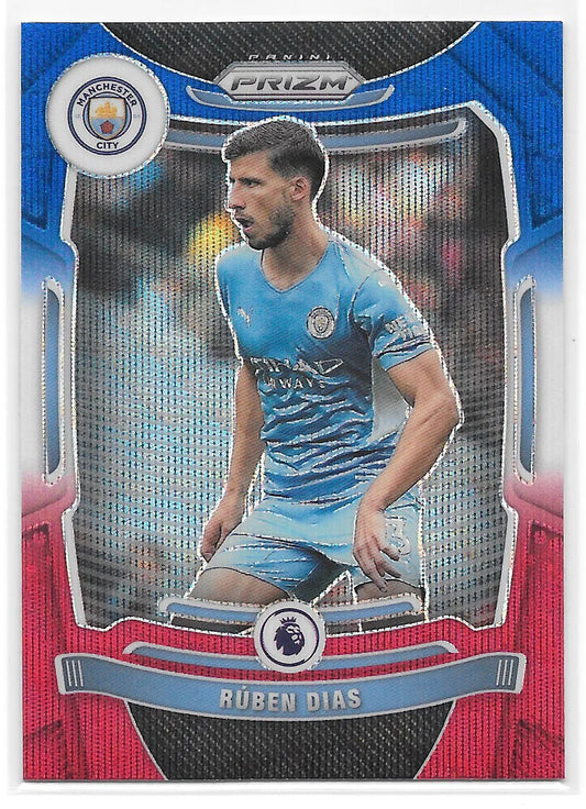 Ruben Dias Red White Blue Panini Prizm Premier League