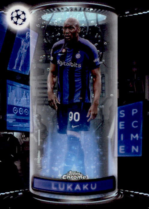 Romelu Lukaku Specimen Insert Inter Milan 2022-23 Topps Chrome UEFA