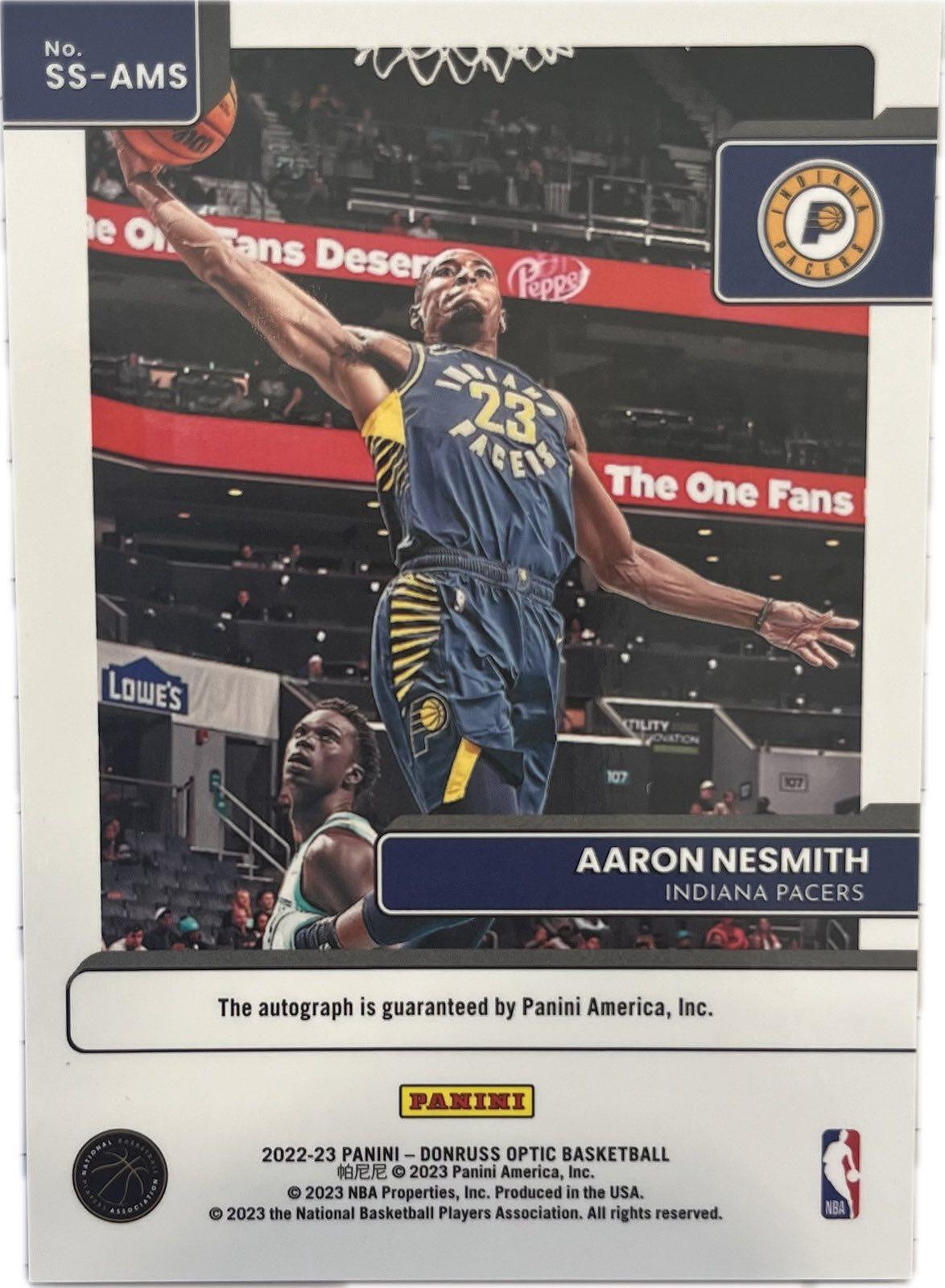 Aaron Nesmith SIGNATURE SERIES AUTO INDIANA PACERS 2022-23 Donruss Optic