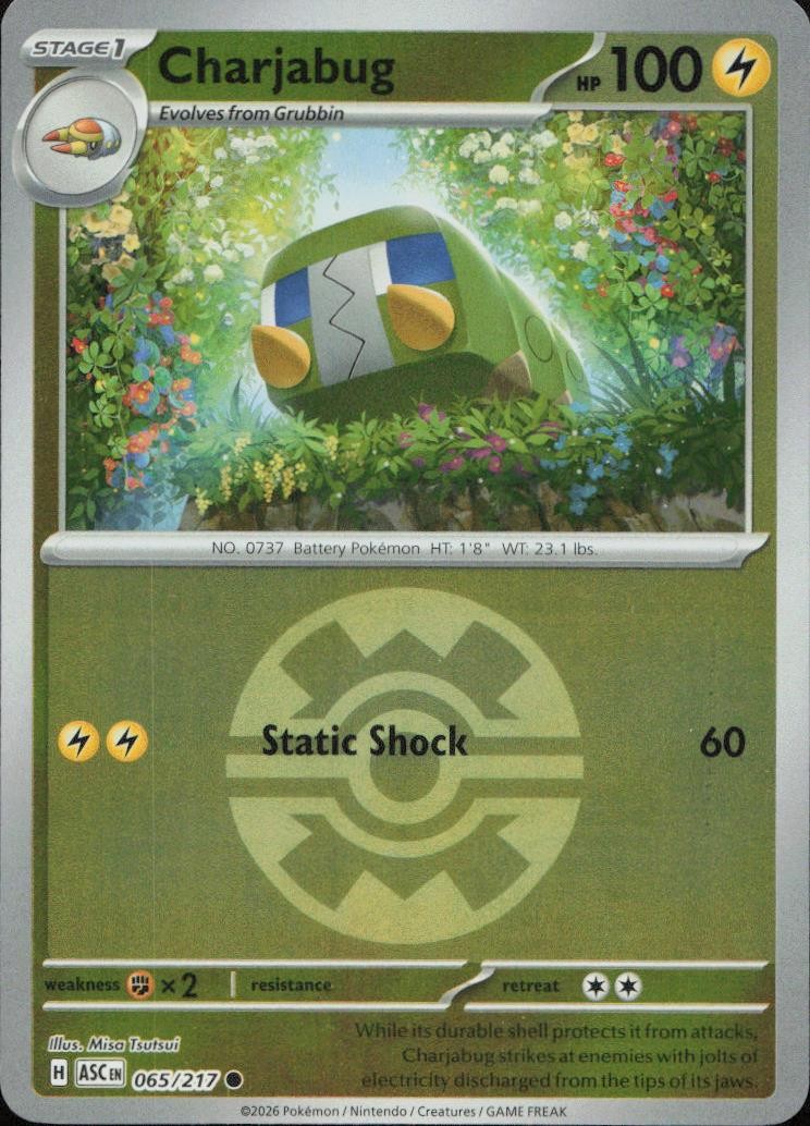 Charjabug (Quick Ball) 065/217 ME: Ascended Heroes Reverse Holo Common