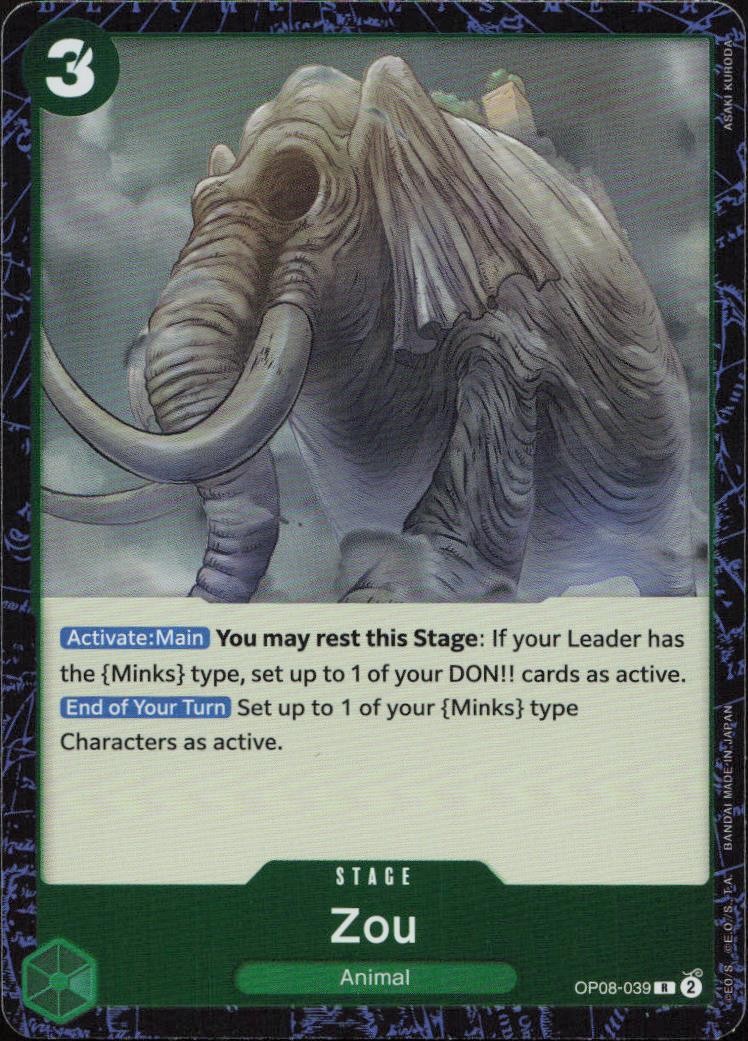 Zou Foil R Two Legends OP08-039 NM