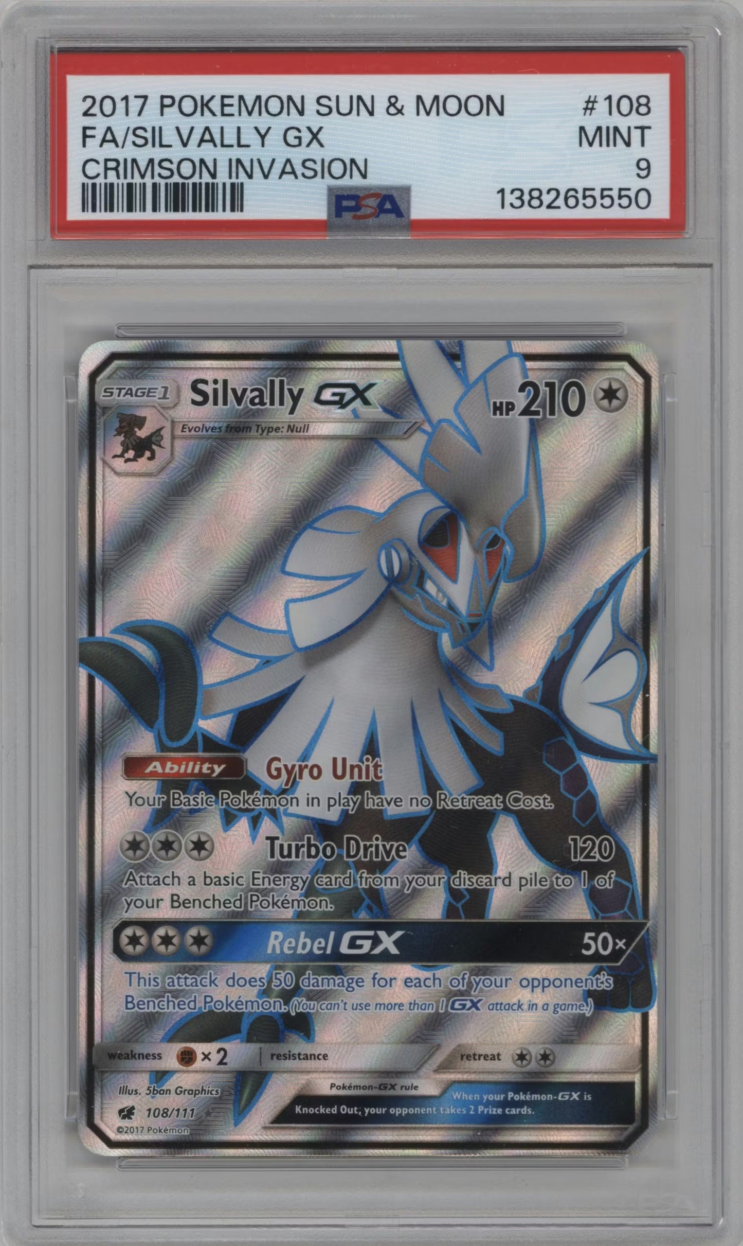 Silvally GX (CIN 108)(GRADED)(PSA)