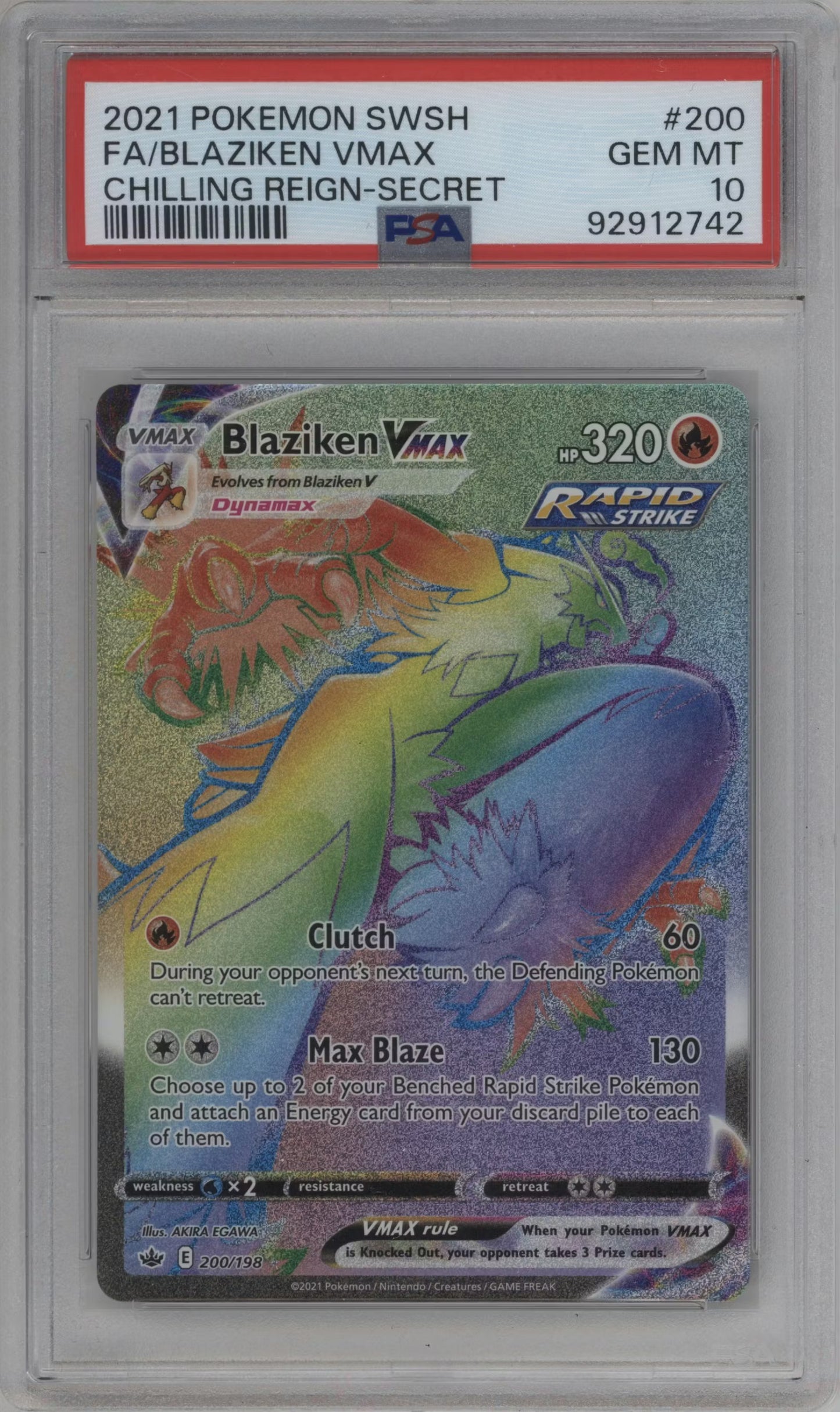Blaziken VMAX (CRE 200)(GRADED)(PSA)