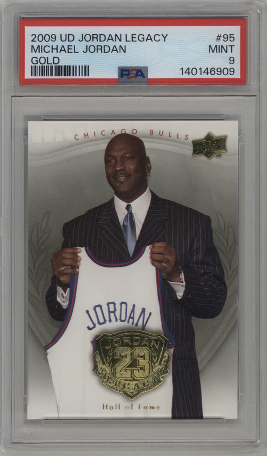 Michael Jordan Hall Of Fame Upper Deck Legacy Gold (GRADED)(PSA)