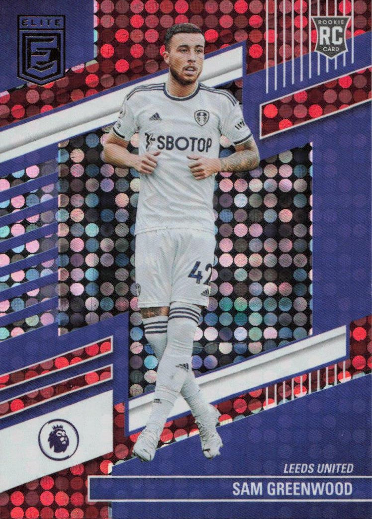 Sam Greenwood Donruss Elite Premier League - Disco Red Leeds United 99 2022-23