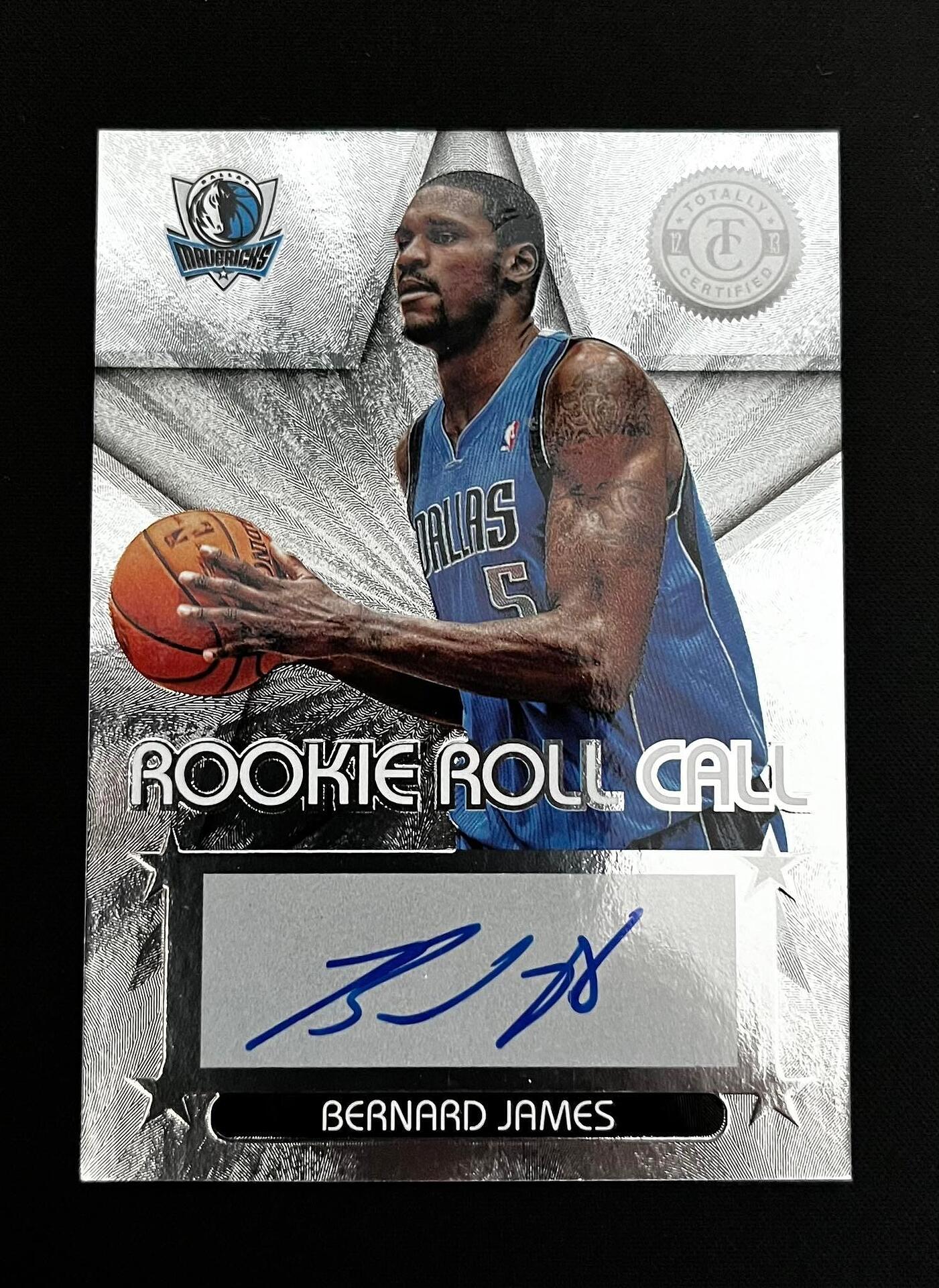 BERNARD JAMES 2012-13 TOTALLY CERTIFIED ROOKIE ROLL CALL AUTOGRAPHS AUTO