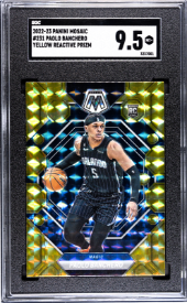Paolo Banchero Rookie Panini Mosaic Yellow Reactive Prizm 2022-23 (GRADED)(SGC)
