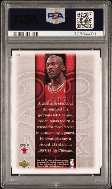 MICHAEL JORDAN 1999 UPPER DECK MVP #190 (GRADED)