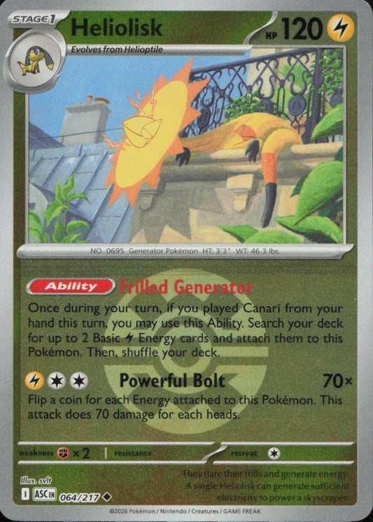 Heliolisk (Quick Ball) 064/217 ME: Ascended Heroes Reverse Holo Uncommon