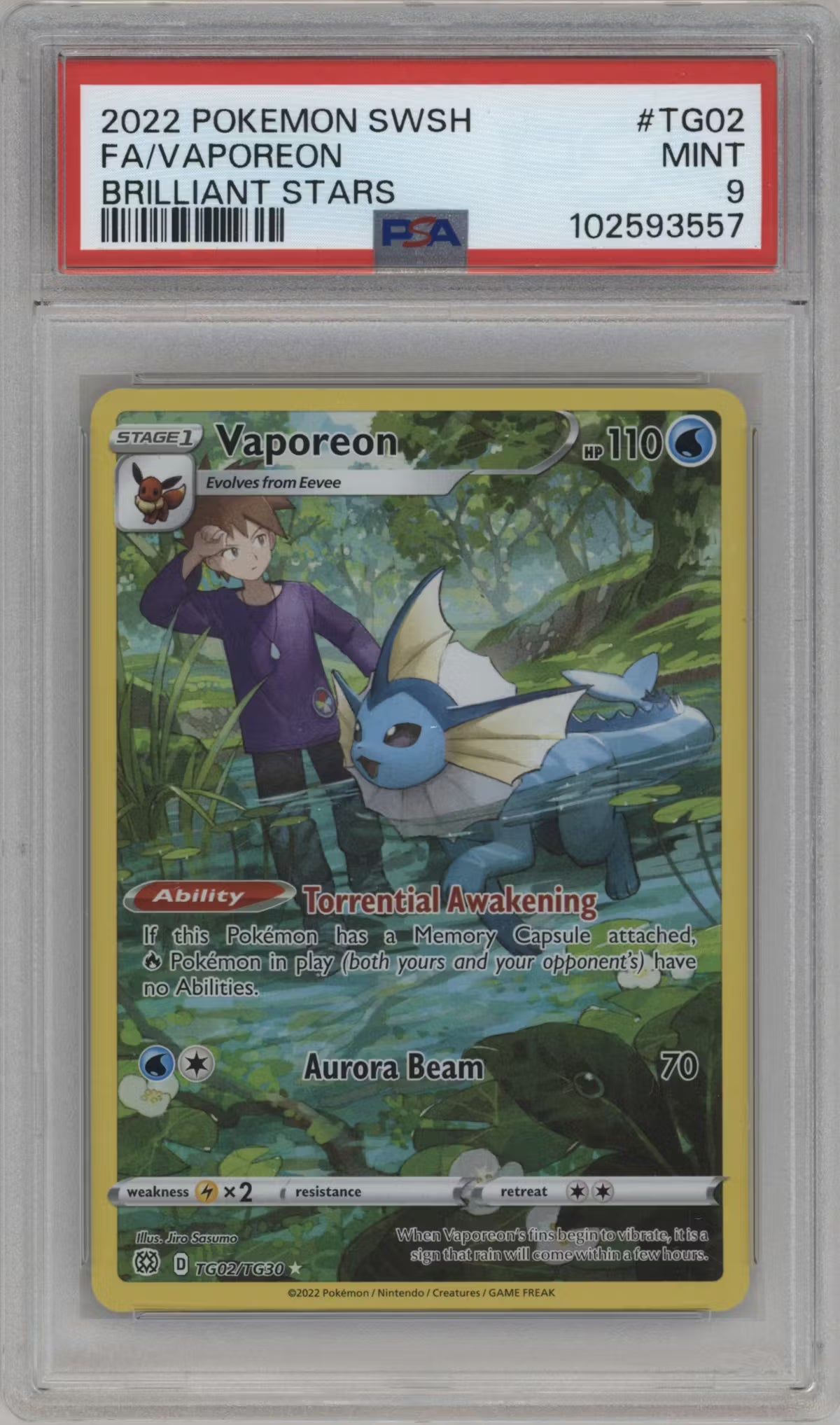 Vaporeon (BRS TG02)(GRADED)(PSA)