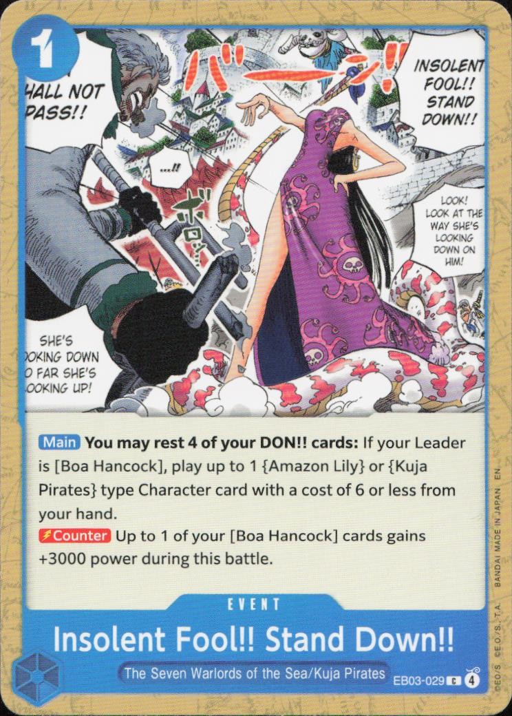 Insolent Fool!! Stand Down!! C Extra Booster: One Piece Heroines Edition EB03-029 NM
