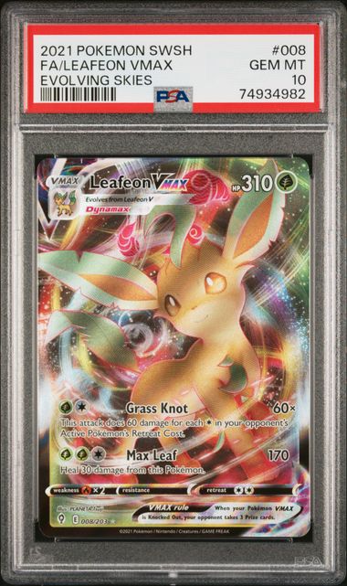 Leafeon VMAX (EVS 008)(GRADED)