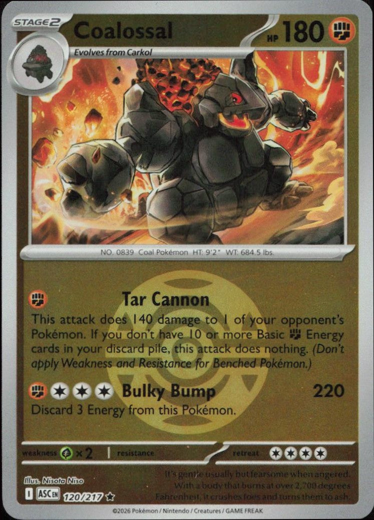 Coalossal (Dusk Ball) 120/217 ME: Ascended Heroes Reverse Holo Rare