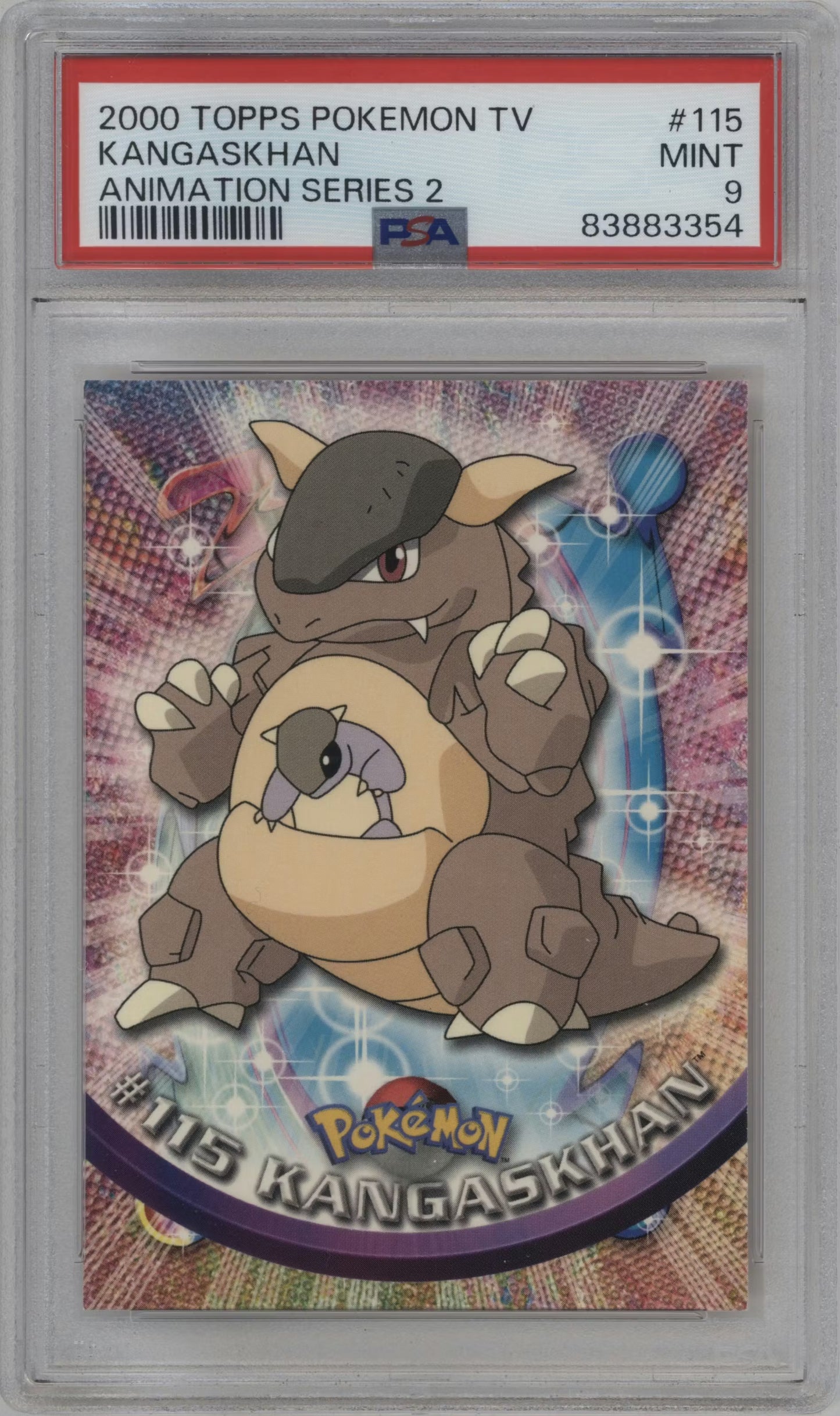 Kangaskhan Topps Animation Series 2 (GRADED)(PSA)