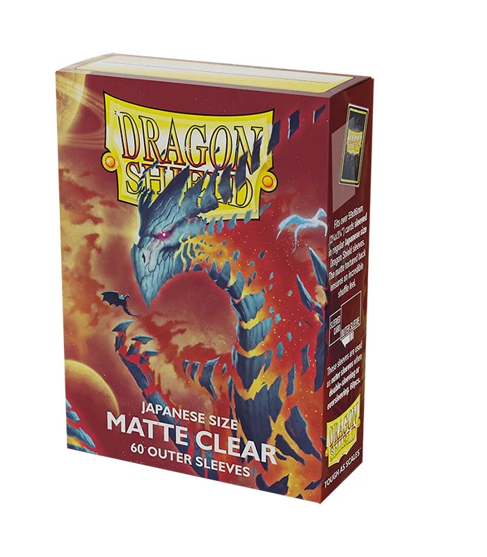 Dragon Shield Japanese Size Matte Clear Outer Sleeves - Clear Cosmere (60 Sleeves)