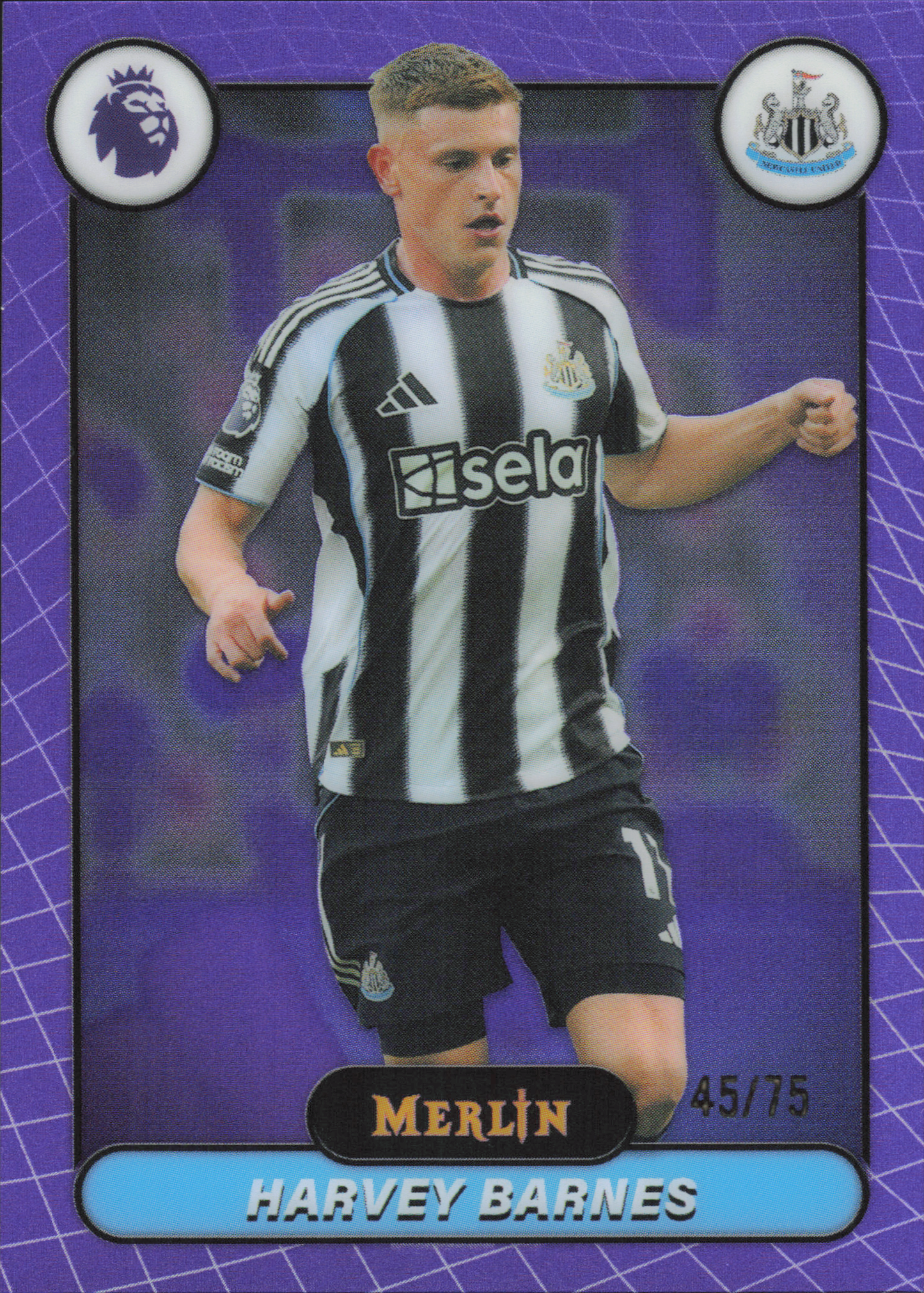 Harvey Barnes Numbered /75 Topps Merlin EPL