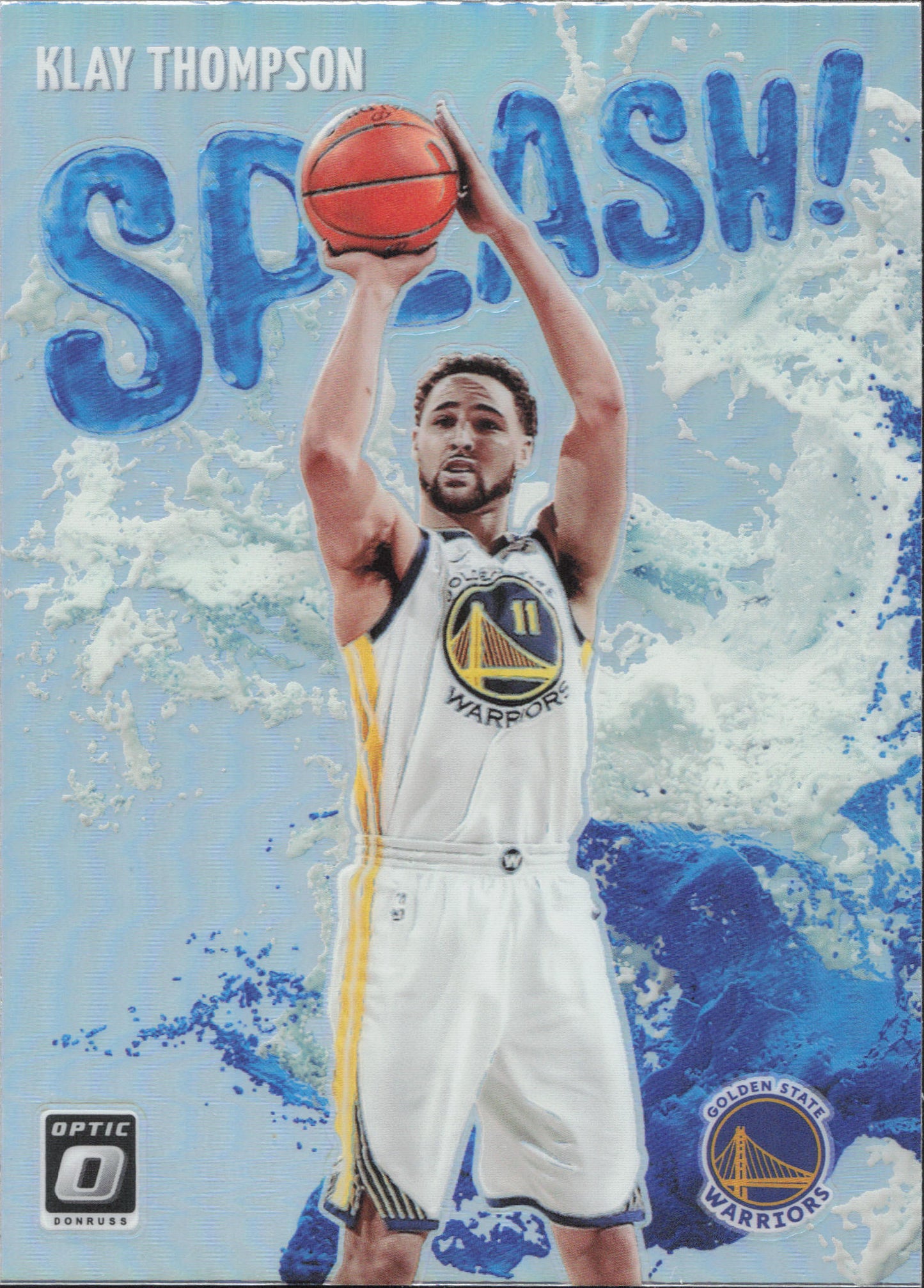 Klay Thompson Holo Splash Prizm Panini Optic Donruss