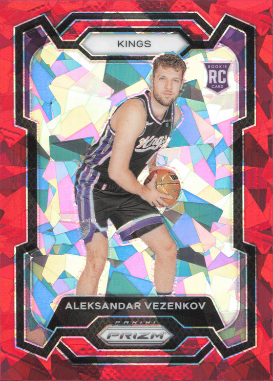 Aleksandar Vezenkov Rookie Red Cracked Ice Panini Prizm