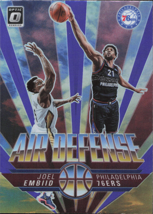 Joel Embiid Air Defence Purple Panini Optic Donruss