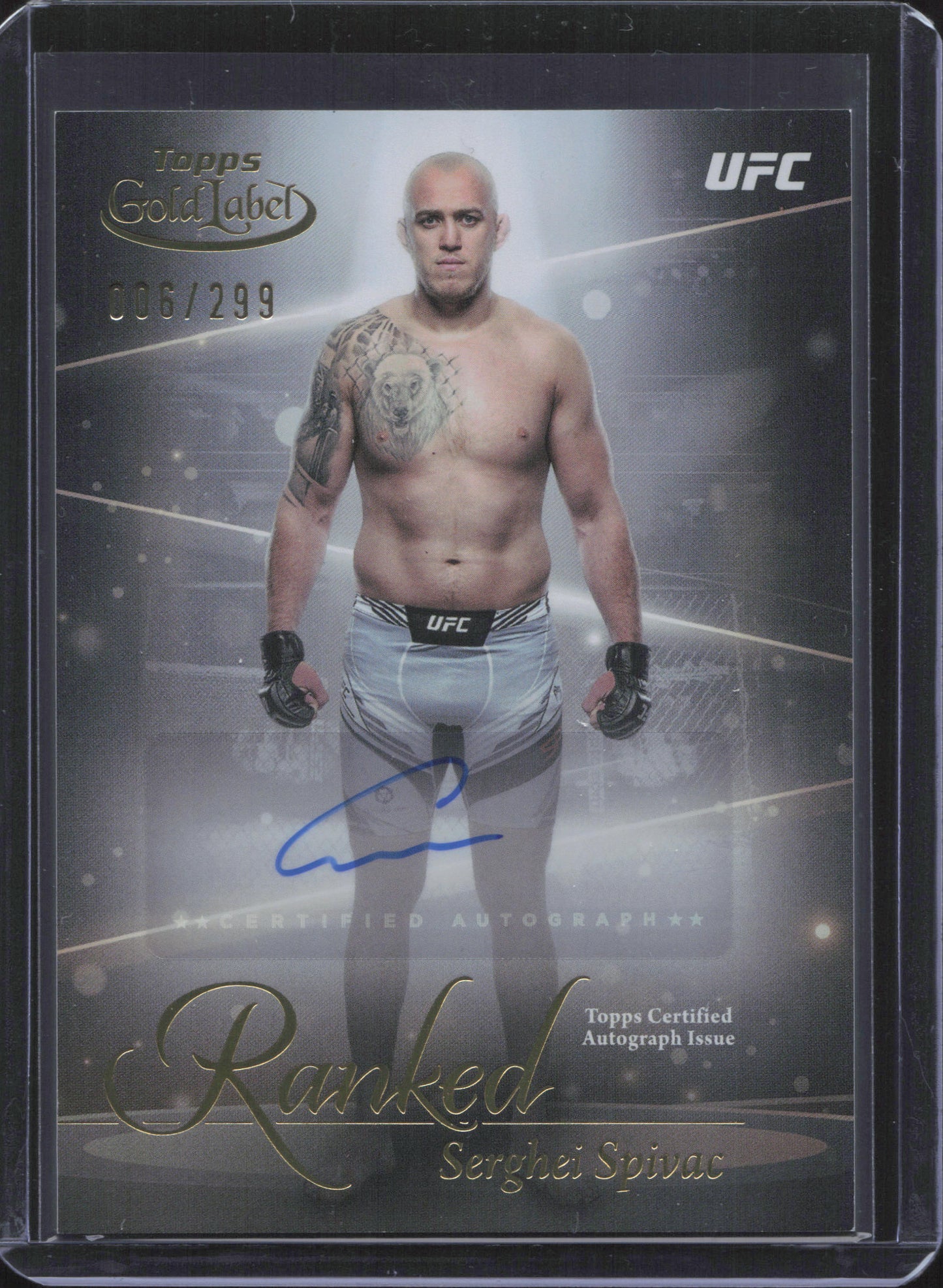 Sergei Spivac Autograph Numbered /299 Topps Gold Label