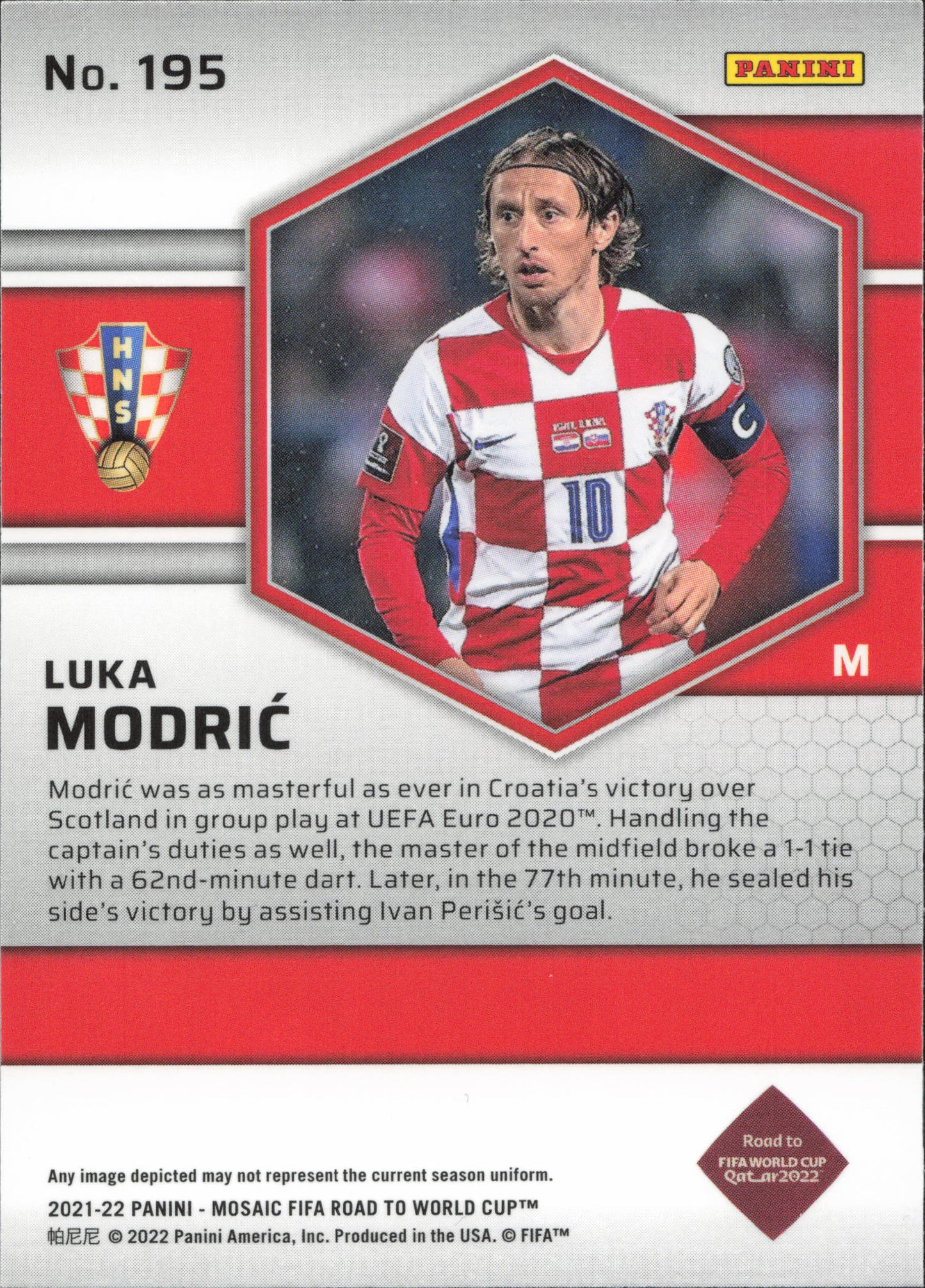 Luka Modric Base Panini Mosaic World Cup Qatar
